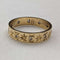 Vintage Jewelry K18 Gold Ring Chasing Cut 2.5g (Size 8-9)