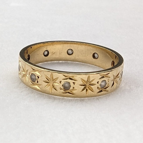 復古珠寶 K18 金戒指 鏤空切割 2.5 克(8-9 號)戒指