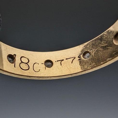 復古珠寶 K18 金戒指 鏤空切割 2.5 克(8-9 號)戒指