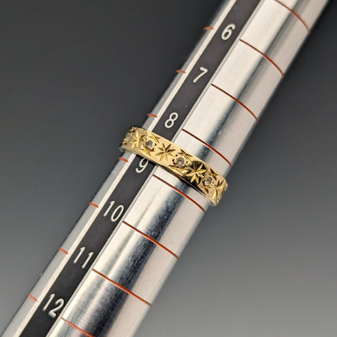 復古珠寶 K18 金戒指 鏤空切割 2.5 克(8-9 號)戒指