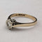 1980 British Vintage Jewelry 9ct Gold & Diamond Ring (Size 12) RandD