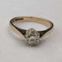 1980 British Vintage Jewelry 9ct Gold & Diamond Ring (Size 12) RandD