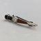 Vintage sterling silver 3-color stone pin brooch