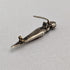 Vintage sterling silver 3-color stone pin brooch