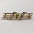 Antique 9ct gold brooch with green stones and pearls