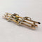 Antique 9ct gold brooch with green stones and pearls