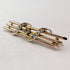 Antique 9ct gold brooch with green stones and pearls