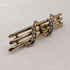 Antique 9ct gold brooch with green stones and pearls