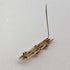 Antique 9ct gold brooch with green stones and pearls