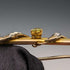 Antique 9ct gold brooch with green stones and pearls