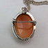 Vintage cameo pendant brooch sterling silver necklace