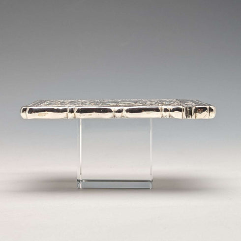 1883 British antique sterling silver card case 47g George Unite