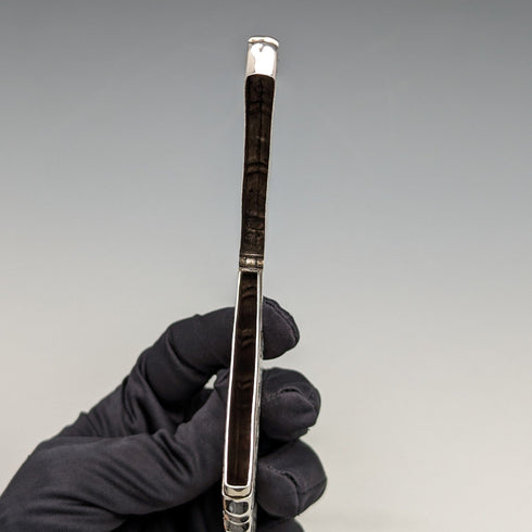 1883 British antique sterling silver card case 47g George Unite