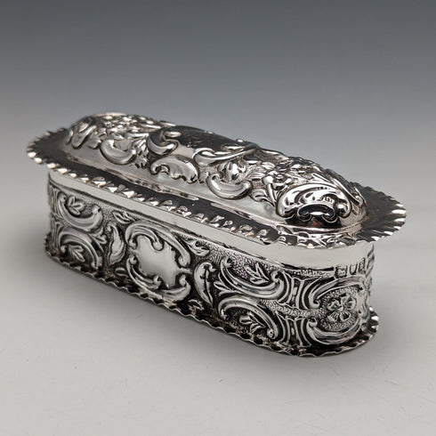 1901年 英国アンティーク 純銀製ボックス 101g Mappin and Webb