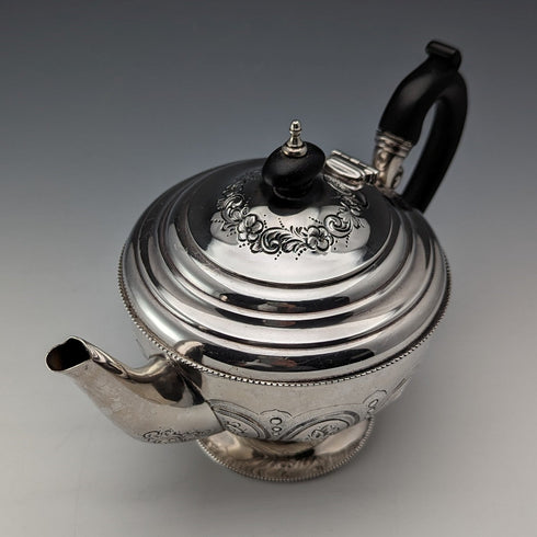 1889年頃 英国アンティーク 純銀製バチェラーティーセット 計471g Mappin and Webb