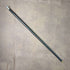 Circa 1925 British vintage gentleman's walking stick, made of sterling silver, round handle, black shaft, 86cm