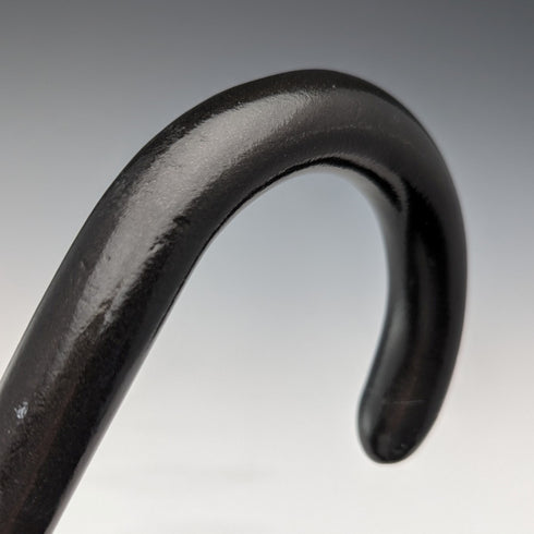 1923 年英國古董男士手杖純銀裝飾黑軸 91 公分 K&S Ltd