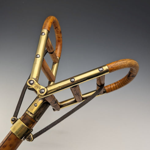 1905年頃 アンティーク シューティングステッキ 杖 バンブー竹 折りたたみ椅子