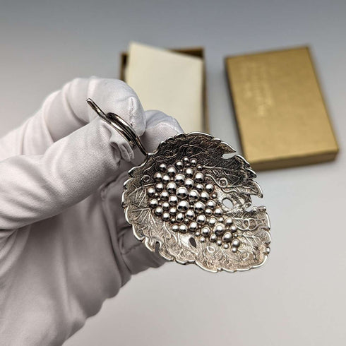1939 Vintage Sterling Silver Tea Caddy Spoon, 19th Century Reproduction, Metropolitan Museum of Art