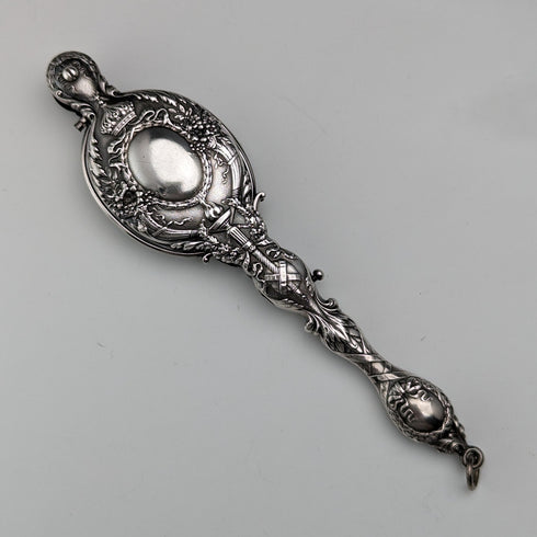 American antique sterling silver detailed decorative portable folding glasses Roniet