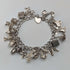1983 British vintage sterling silver charm bracelet, 53g