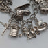 1983 British vintage sterling silver charm bracelet, 53g