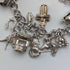 1983 British vintage sterling silver charm bracelet, 53g