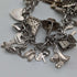 1983 British vintage sterling silver charm bracelet, 53g