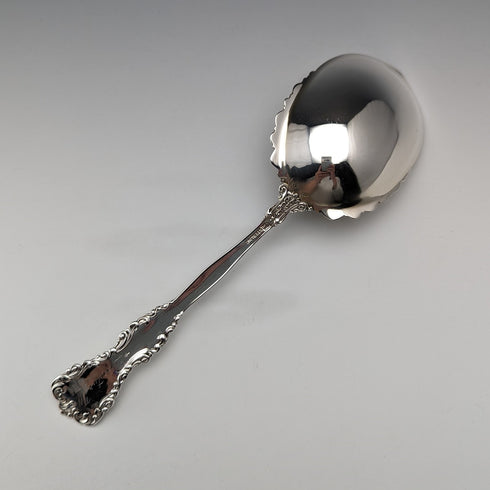 Circa 1900 American antique sterling silver serving spoon