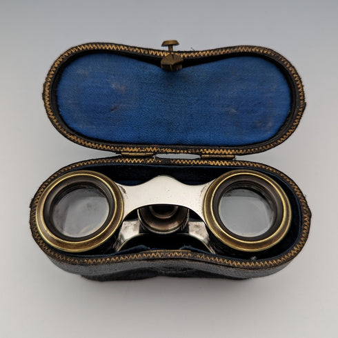 アンティーク ハンティング装飾 オペラグラス 双眼鏡 ケース付き