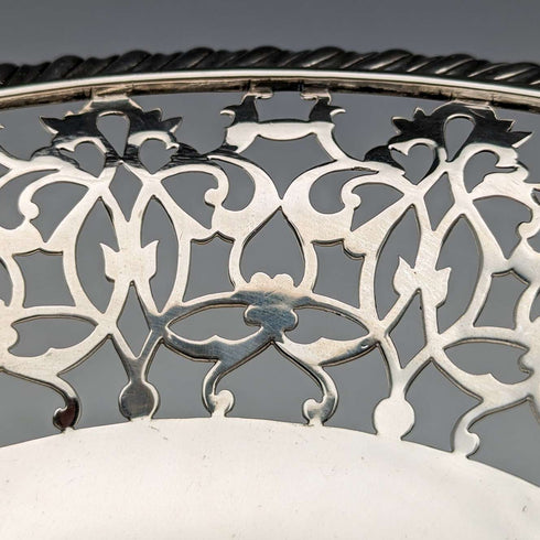 1892 American antique sterling silver footed dish 205g Howard & Co.
