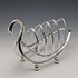 British Vintage Silver Plated Swan Toast Rack