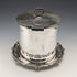 Circa 1909 British antique silver plated biscuit barrel Daniel & Arter
