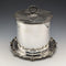 Circa 1909 British antique silver plated biscuit barrel Daniel & Arter