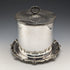 Circa 1909 British antique silver plated biscuit barrel Daniel & Arter