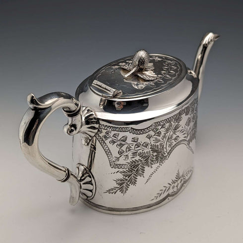 Circa 1900 British antique silver plate teapot James Deakin & Sons