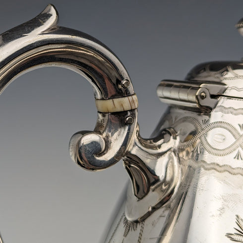 1885年頃 英国アンティーク シルバープレート製 バチェラーコーヒーポット Mappin Brothers