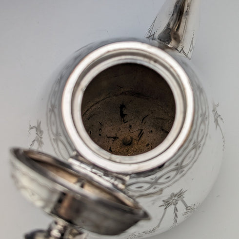 1885年頃 英国アンティーク シルバープレート製 バチェラーコーヒーポット Mappin Brothers