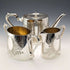 Circa 1900 British antique silver plate tea set, 3 piece set