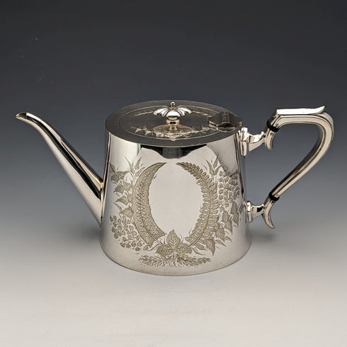 1900年頃 英国アンティーク シルバープレート製 ティーセット 3点セット