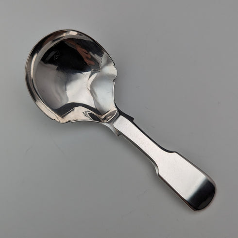 1863 British antique sterling silver tea caddy spoon George Unite