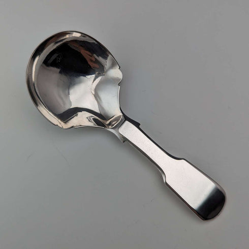 1863 British antique sterling silver tea caddy spoon George Unite