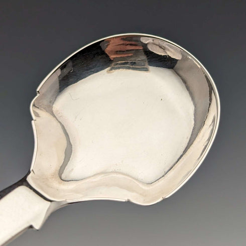 1863 British antique sterling silver tea caddy spoon George Unite
