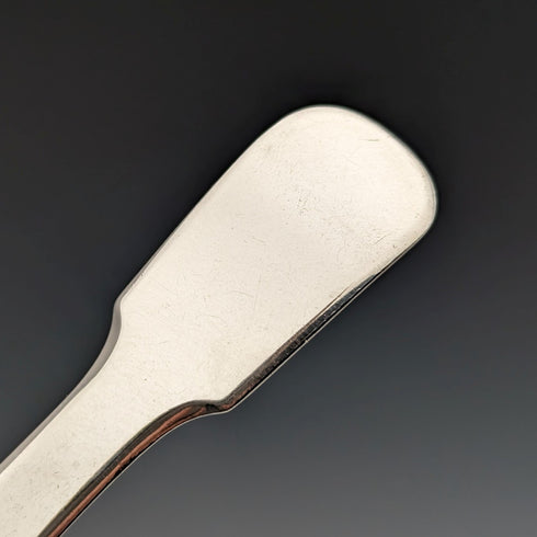 1863 British antique sterling silver tea caddy spoon George Unite