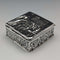 1897 British antique sterling silver square box 60g George Nathan & Ridley Hayes