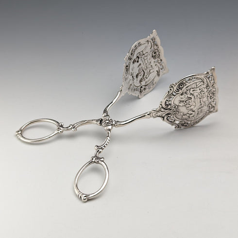 German antique continental silver sandwich server 65g