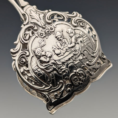 German antique continental silver sandwich server 65g