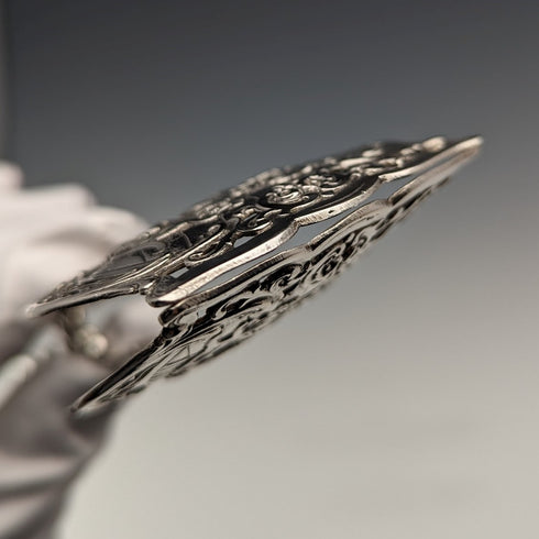 German antique continental silver sandwich server 65g