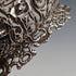 1892 British antique sterling silver basket decorated with pierced earrings, movable handle, 272g, large, Spiers