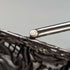 1892 British antique sterling silver basket decorated with pierced earrings, movable handle, 272g, large, Spiers